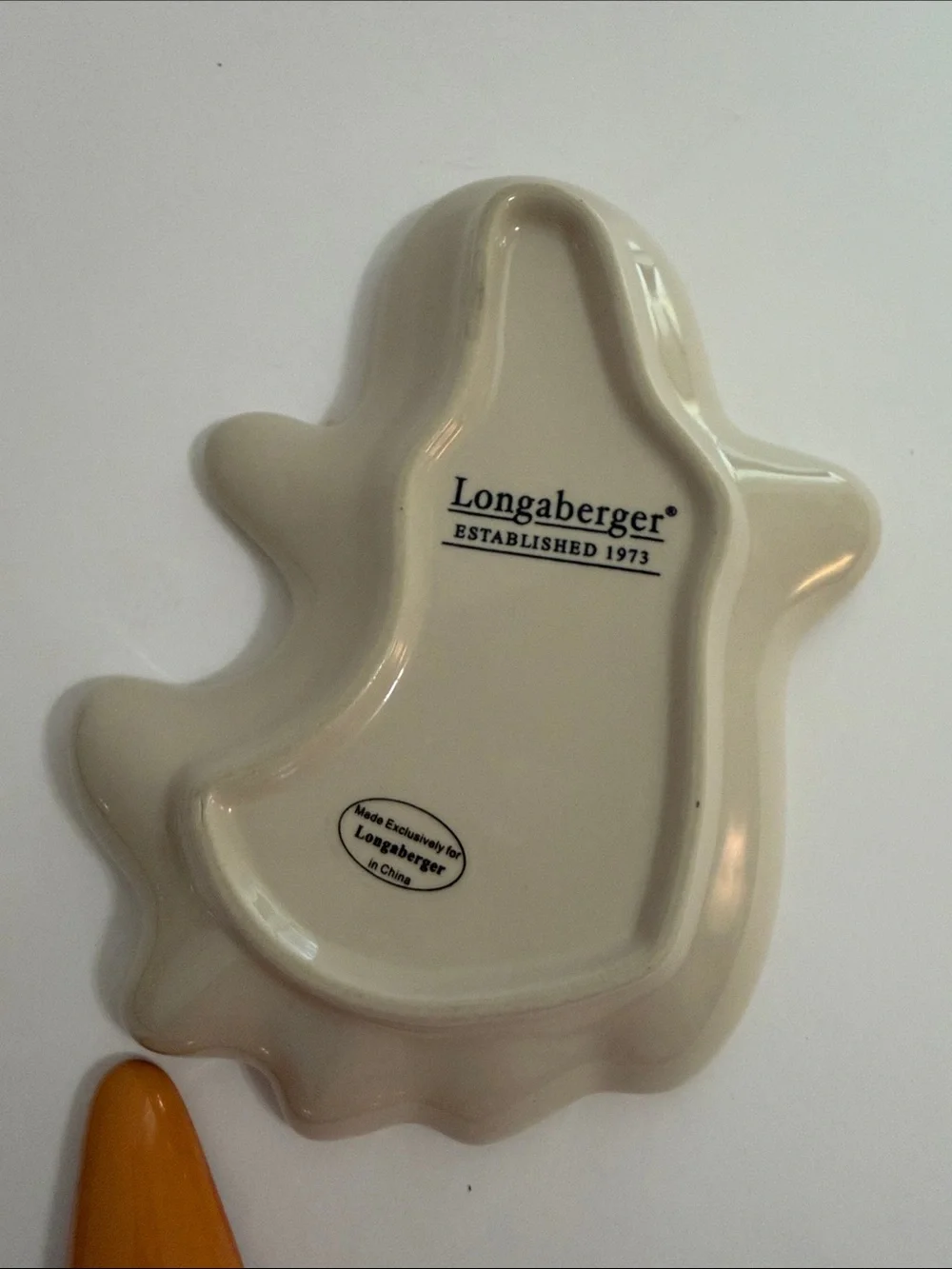 Longaberger Halloween Ceramic Treat Dishes Set of 3 Cat Ghost Pumpkin
